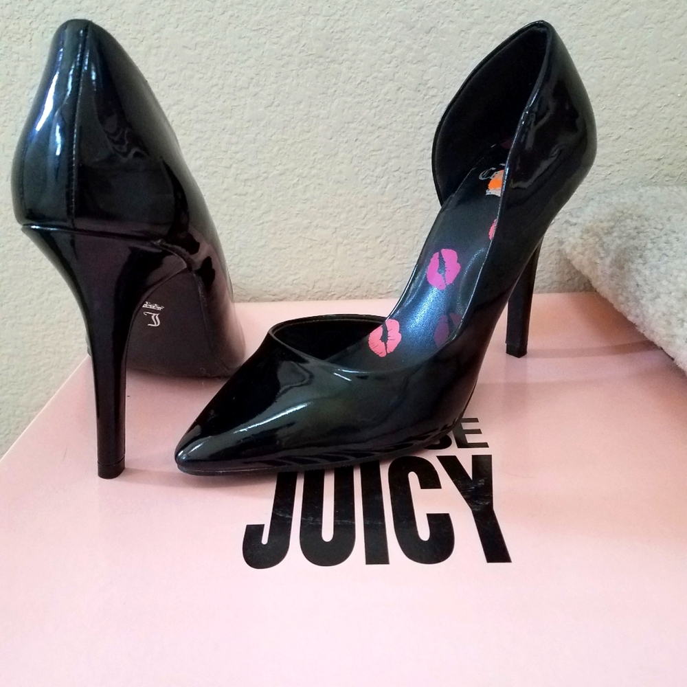 Juicy Couture Black Patent Leather Heels